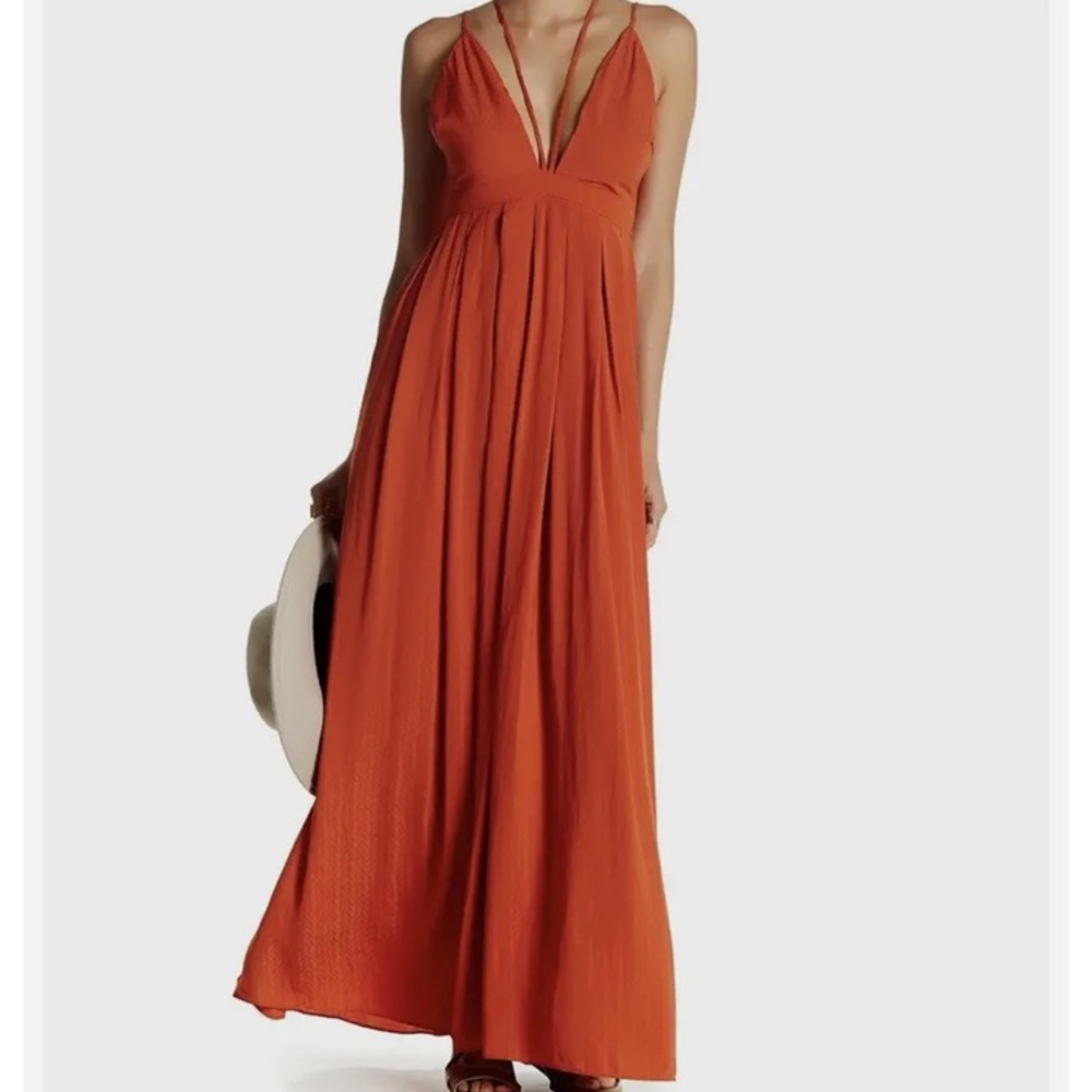Lucy Paris medium orange Celine long sundress